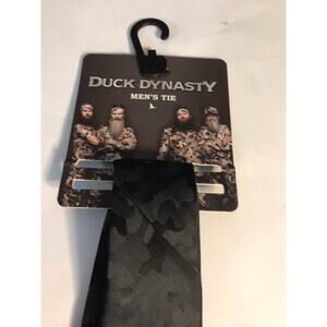 Duck Dynasty Camouflage Happy Face Black Tie Phil Panle Robertson NEW Novelty